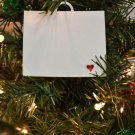 WYOMING STATE OUTLINE CHEYENNE RED HEART CUTOUT HOLIDAY ORNAMENT USA PR244-WY