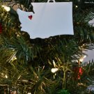 WASHINGTON STATE OUTLINE OLYMPIA RED HEART CUTOUT HOLIDAY ORNAMENT USA PR244-WA