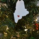 Maine State Augusta Heart Ornament Holiday Christmas Decor USA PR244-ME
