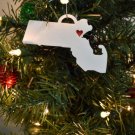 Massachusetts State Boston Heart Ornament Holiday Christmas Decor USA PR244-MA