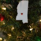 Mississippi State Jackson Heart Ornament Holiday Christmas Decor USA PR244-MS