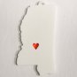 Mississippi State Jackson Heart Ornament Holiday Christmas Decor USA PR244-MS