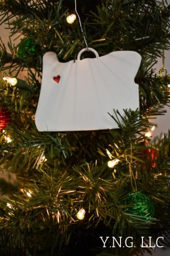 Oregon State Outline Salem Heart Ornament Holiday Christmas Decor USA PR244-OR