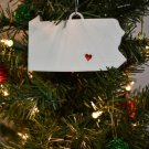 Pennsylvania State Harrisburg Heart Ornament Christmas Decor USA PR244-PA