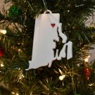 Rhode Island State Providence Heart Ornament Christmas Decor USA PR244-RI