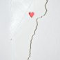 VERMONT STATE OUTLINE MONTPELIER RED HEART CUTOUT HOLIDAY ORNAMENT USA PR244-VT