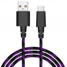 Coappew Micro USB Cable 5FT 2Pack Android USB Charging Cable for Galaxy S7/S6/S4/S3/J7/J5/J3 Purple