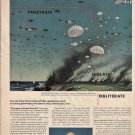 Shell Finer Fuels 1944 Color Ad Paratroop Landing Behind Enemy Lines