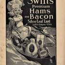 1904 Swift’s Premium Ham & Bacon Silver Leaf Lard Swift’s Little Cook in Canoe Orig Ad