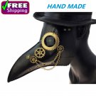 Steampunk Long Nose Crow Renaissance Bird Beak Mask Plague Doctor Dr Costume
