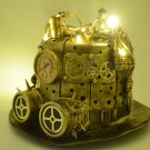 LED Top Hat Steampunk Metallic Mad Time Traveler Mardi Gras Coachella Costume