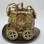 LED Top Hat Steampunk Metallic Mad Time Traveler Mardi Gras Coachella Costume