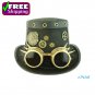 Steampunk Top Hat Handmade Halloween Costume Cosplay Party W/ Goggles and Keys
