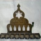 jewish judaica vintage menorah hanukkah chanukkah brass israel ? morocco