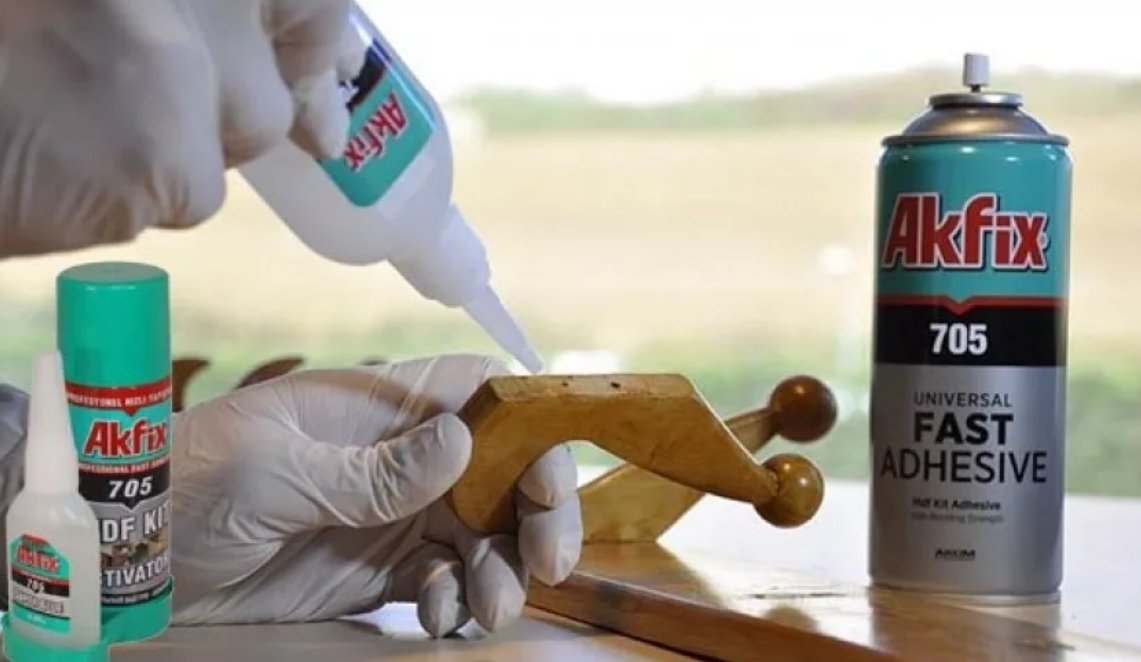 Akfix 705 Super Glue Accelerator Fast Cyanoacrylate Bond Adhesive 65g + 200ml