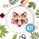 Fox Cross Stitch Kit DIY Animal Embroidery Kit Counted Cross Stitch