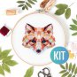 Fox Cross Stitch Kit DIY Animal Embroidery Kit Counted Cross Stitch