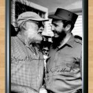 Fidel Castro Ernest Hemingway  Signed Autographed Photo Poster Print Memorabilia A3