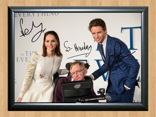 Stephen Hawking Jim Parsons  Signed Autographed Photo Poster Print Memorabilia A3