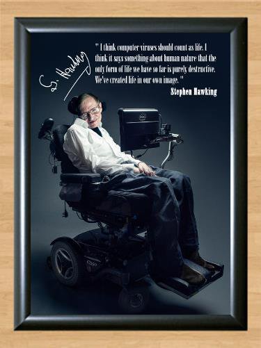 Stephen Hawking Steve Quote  Signed Autographed Photo Poster Print Memorabilia A3