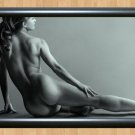 Black and White Art Sexy  Photo Print Poster Wall Decor Erotic Semi Nude Home A3