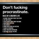 Don't Procrastinate Inspirational Motivational Quote Print Poster Photo A3