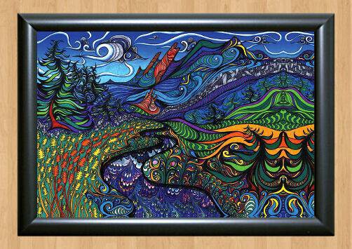 Psychedelic Trippy Funky Art Audio Video Visulization  Photo Print Poster 3 A3