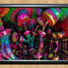 Psychedelic Trippy Funky Mushrooms Audio Video Visulization  Photo Print 11 A3