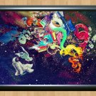 Psychedelic Trippy Funky Mushrooms Audio Video Visulization  Photo Print 7 A3