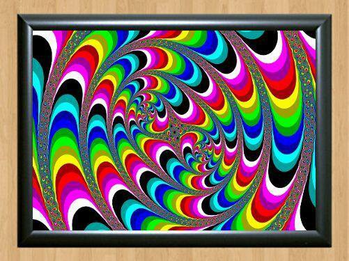 Psychedelic Trippy Funky Pattern Audio Video Visulization  Photo Print 15 A3