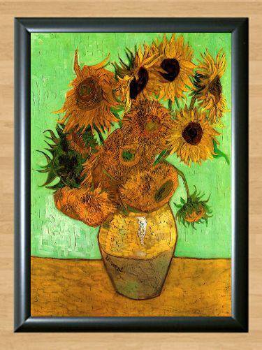 Vincent Van Gogh Still Life Vase with Twelve Sunflowers Art Wall  Print Poster A3