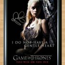 Emilia Clarke Game of Thrones Gentle Heart Signed Autographed Photo Poster Print Memorabilia A3