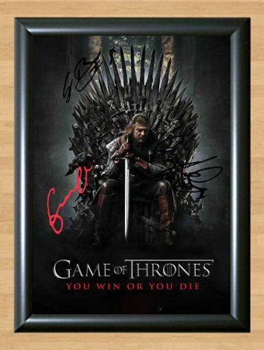 Game of Thrones Cast X3 PP Signed Autographed Photo Poster Print Memorabilia A3