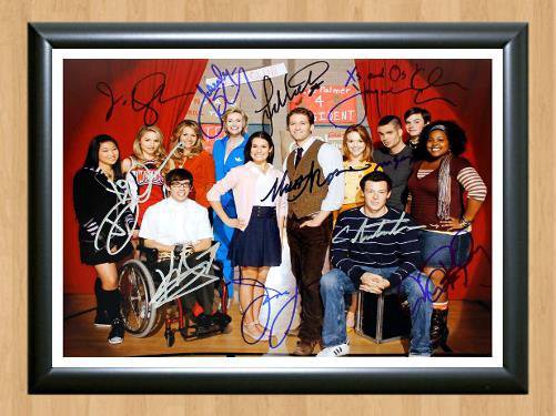 Glee Cast Signed Autographed Photo Poster Print Memorabilia A3