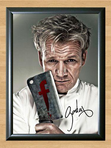 Gordon Ramsay F Word Hells Kitchen Chef Ramsey S4 Signed Autographed Photo Poster Memorabilia A3