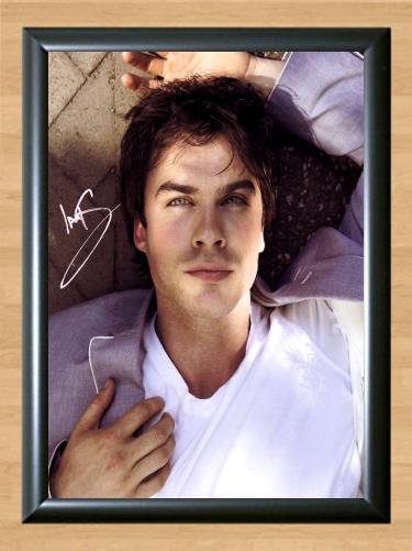 Ian Somerhalder Vampire Diaries Signed Autographed Photo Poster Print Memorabilia A3