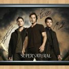 Jensen Jared Misha Cast Supernatural Signed Autographed Photo Poster Print Memorabilia A3