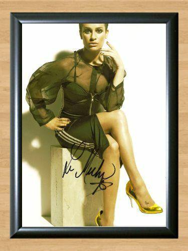 Lea Michele Glee Signed Autographed Photo Poster Print Memorabilia A3