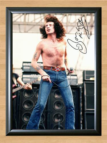 AC Bon Scott AC DC Signed Autographed Photo Poster Print Memorabilia A3