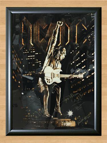 AC DC AC Stevie Young Signed Autographed Photo Poster Print Memorabilia A3