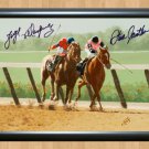 Affirmed Alydar Steve Cauthen Jorge Velasquez Signed Autographed Photo Poster Print Memorabilia A3