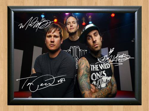 Blink 182 Travis Barker Tom DeLonge Mark Signed Autographed Photo Poster Print Memorabilia A3