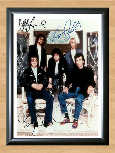 Bob Dylan George Harrison Roy Orbison Jeff Lynne Signed Autographed Photo Poster Memorabilia A3