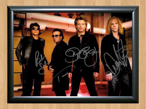 Bon Jovi Group Signed Autographed Photo Poster Print Memorabilia A3