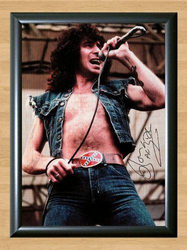 Bon Scott AC DC Signed Autographed Photo Poster Print Memorabilia A3