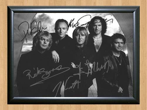 Def Leppard Rock band Signed Autographed Photo Poster Print Memorabilia A3