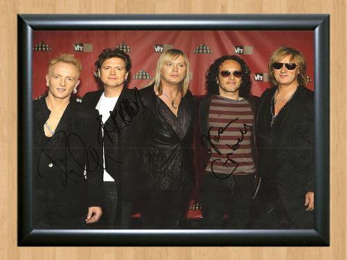 Def Leppard Rock Group Signed Autographed Photo Poster Print Memorabilia A3