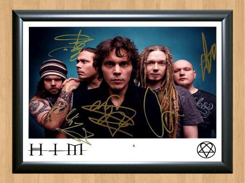 HIM Band Signed Autographed Photo Poster Print Memorabilia A3