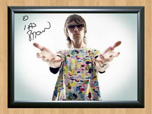 Ian Brown The Stone Roses Signed Autographed Photo Poster Print Memorabilia A3
