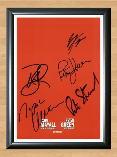 John Mayall Bluesbreakers Peter Green Signed Autographed Photo Poster Print Memorabilia A3